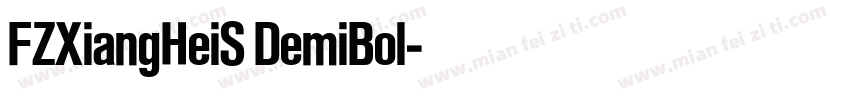 FZXiangHeiS DemiBol字体转换